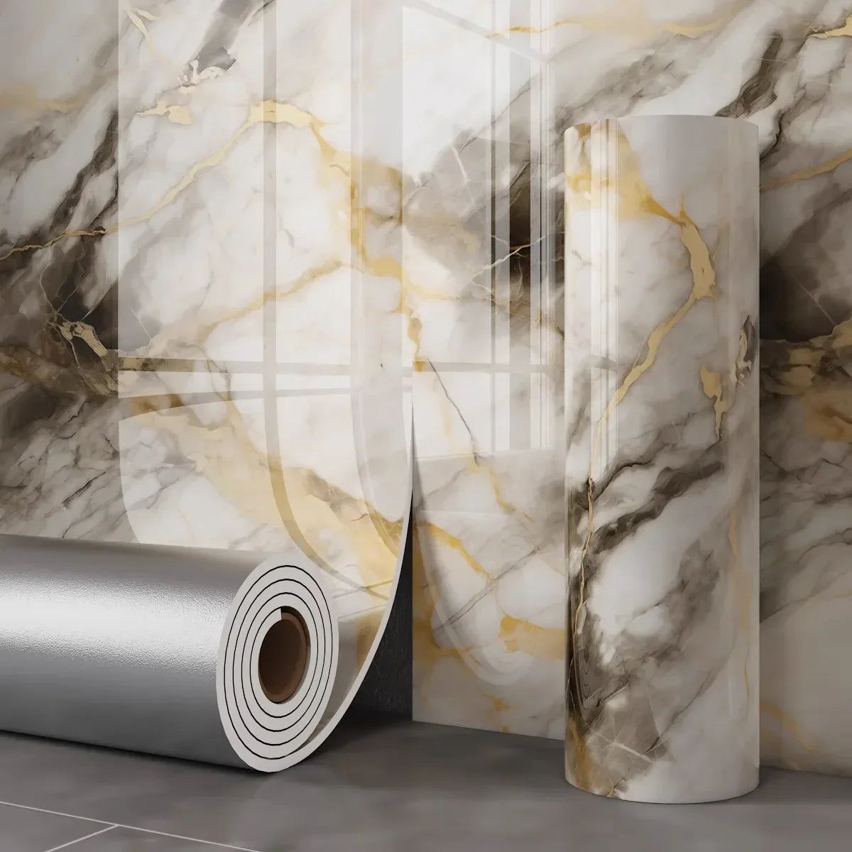 Self-Adhesive Marble Wallpaper – Waterproof PVC Wall Sticker