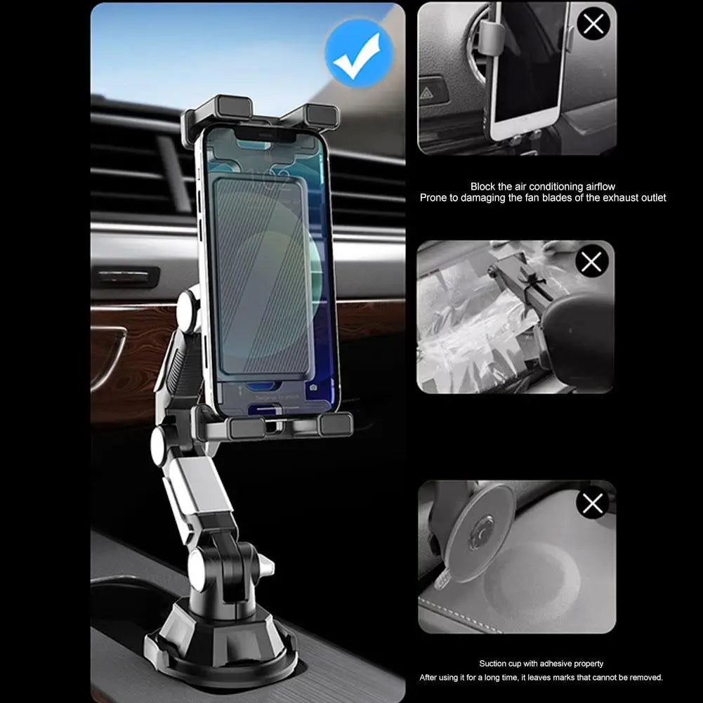 360° Car Cup Holder Phone & Tablet Mount | Universal 4–12.9" Car Phone Mount Peaceful Pleasures Health and Wellness