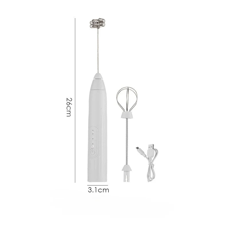 2-in-1 Electric Milk Frother & Egg Beater USB Rechargeable