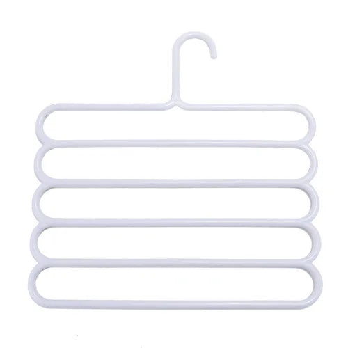 Multi-Layer Pants Rack - Space-Saving, Anti-Slip, and Adjustable Design for Organizing Clothes, Scarves, and Accessories hangers Peaceful Pleasures Health and Wellness 2pcs white