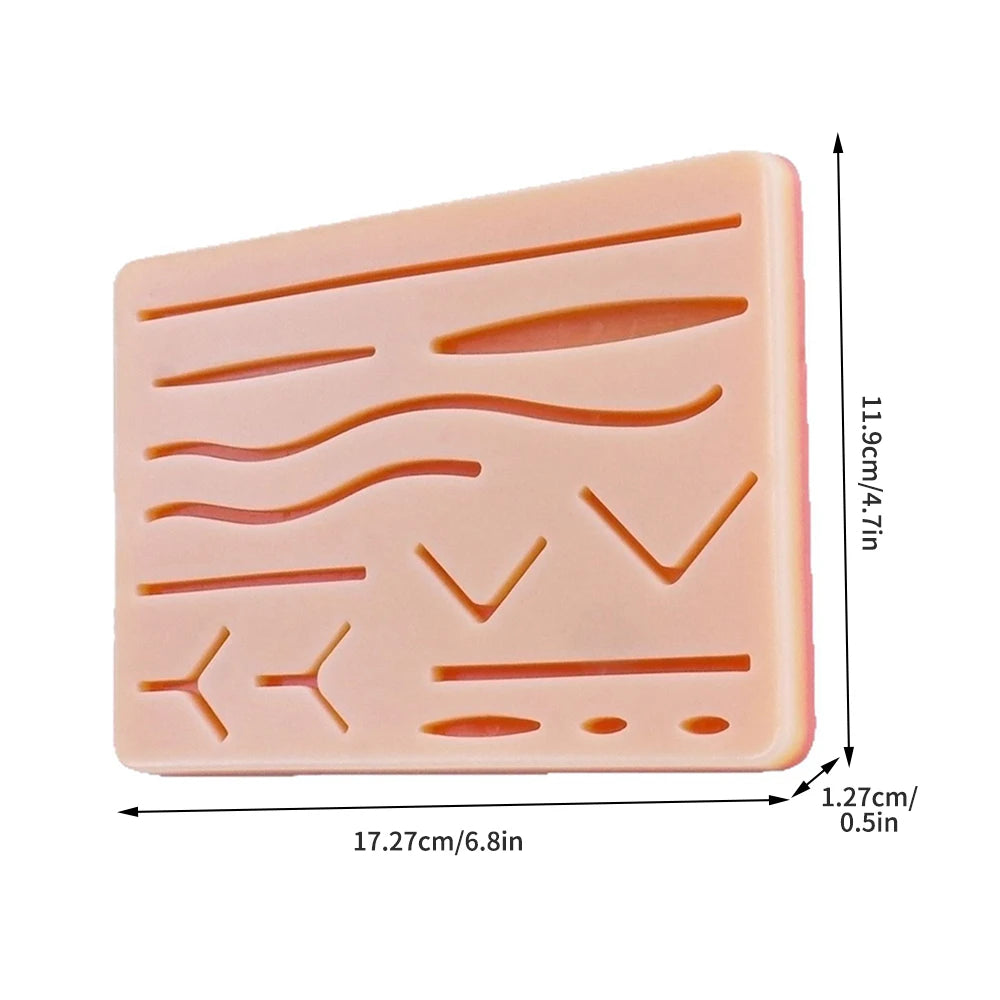 Silicone Skin Pad Suture Training Kit Surgical Wound for Surgeon Medical Practice Training Traumatic Suture Practice Skin Use Peaceful Pleasures Health and Wellness