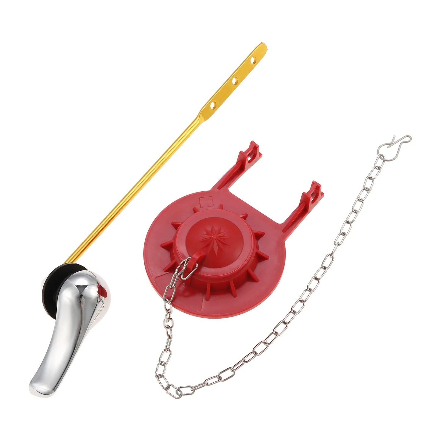 Toilet Tank Handle & Flapper Kit – 2" Flush Valve, Tool-Free