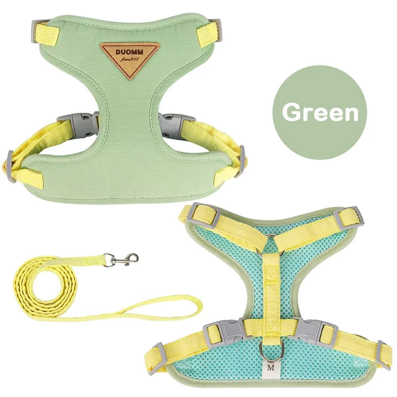 Breathable Puppy Harness & Leash Set – Small & Medium Dogs