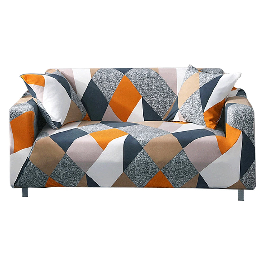 Stretch Sofa Cover Universal Printed Sofa Slipcover Loveseat Couch Cover Polyester Furniture Protector Cover with 1Pc Pillowcase Peaceful Pleasures Health and Wellness JC098 1-seater 90-140cm
