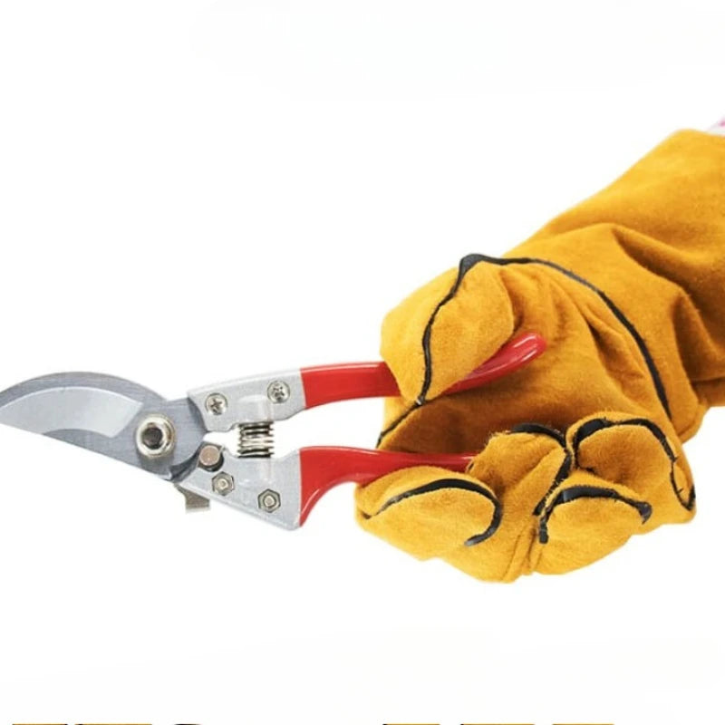 Long Leather Welding Gloves – Double-Layer Heat Resistant