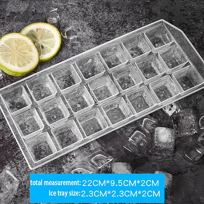 21-Grid Reusable Ice Cube Tray | Food-Grade PP Freezer Mold