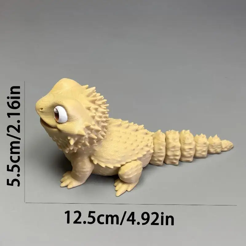 3D Printed Bearded Dragon Figurine | Reptile Desk Ornament