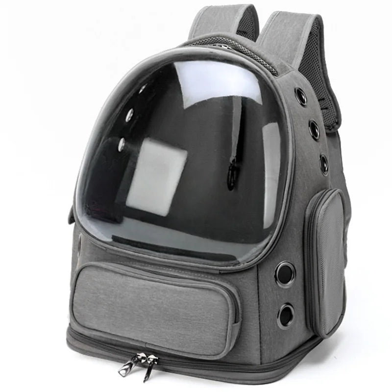 2026 New Transparent Pet Carrier Backpack Outdoor Travel Backpack for Cats Small Dogs Breathable Cat Carrying Bag Pet Supplies Peaceful Pleasures Health and Wellness grey