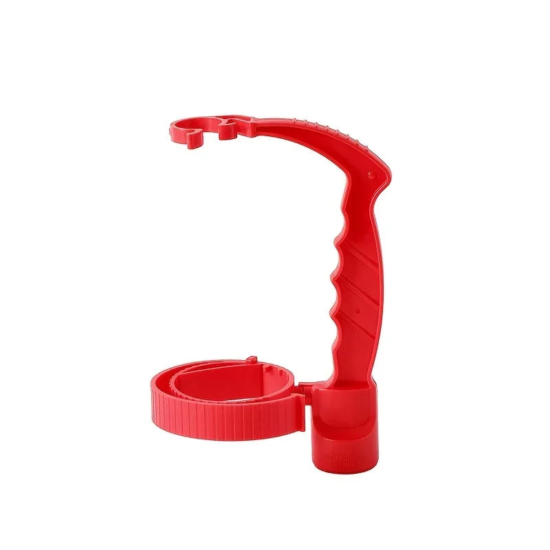 1/4pcs Beverage handle soda water beverage bottle plastic handle (with bottle opener function) Cola handheld pouring handle Peaceful Pleasures Health and Wellness red