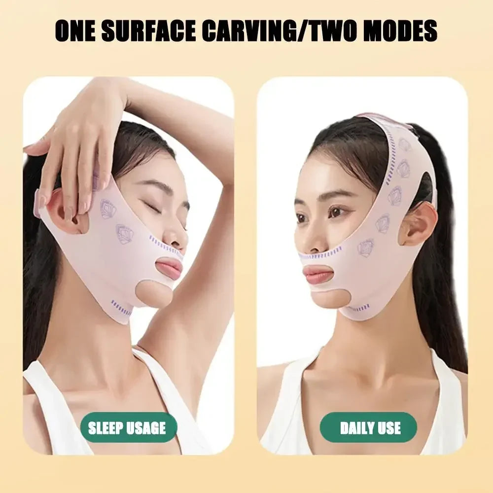 V Line Lifting Mask Face Slimming Bandage Chin Cheek Shaper Anti Wrinkle Sleeping Strap Face Lifting Anti Wrinkle Strap Band Peaceful Pleasures Health and Wellness