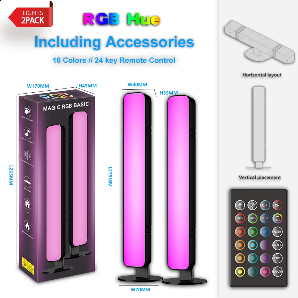 RGB LED Ambient Light – USB Music Sync Gaming & Bedroom Lamp