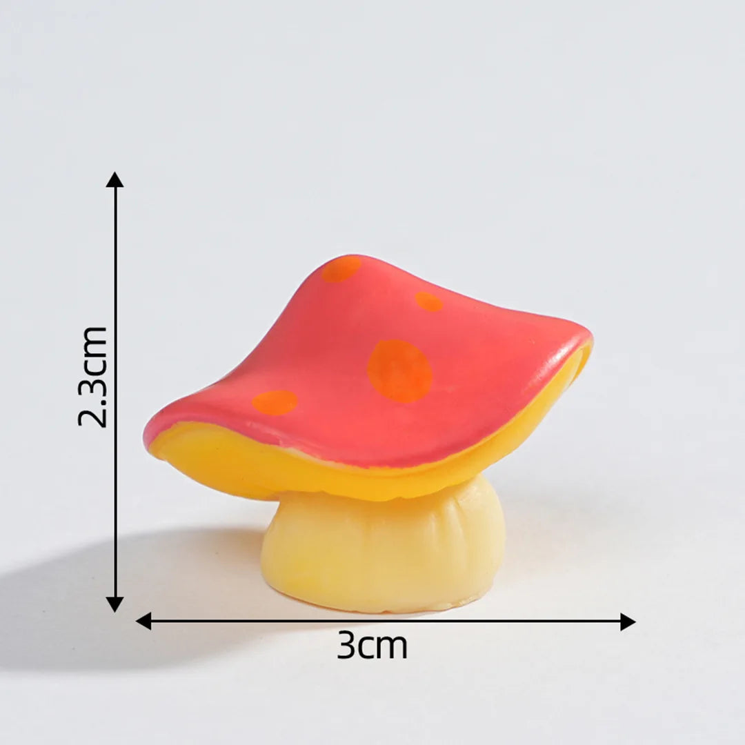 Simulated Mushroom Ornament Cute Mushroom Micro Landscape Decoration Gardening Decoration Resin Craft Bonsai DlY Plant Ornament Peaceful Pleasures Health and Wellness 02