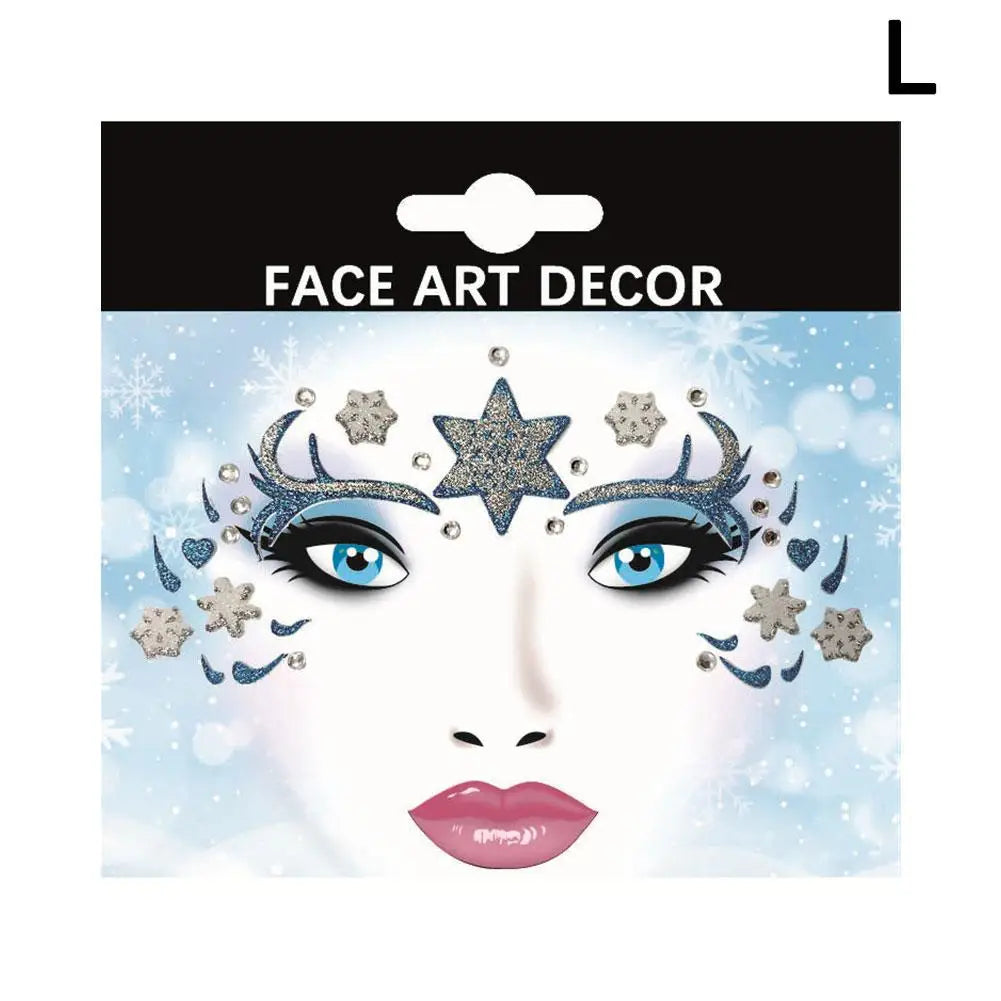 Face Jewels Rhinestone Crystal Stickers – Self-Adhesive Glitter Gems for Halloween, Festival & Party Makeup Peaceful Pleasures Health and Wellness L