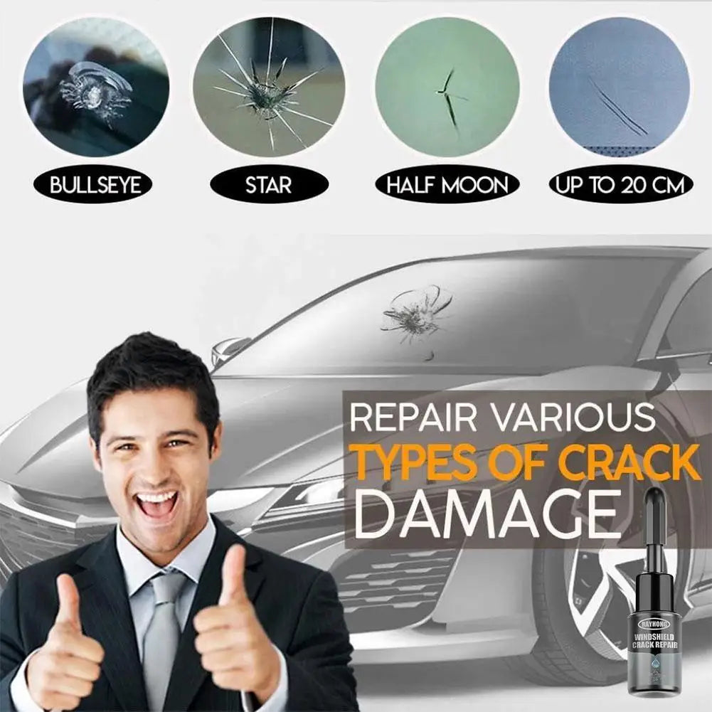 Car Window Windshield Crack Repair tool Fluid DIY Repair Resin Glass Curing Glue Auto Windscreen Scratch Crack Restore Fluid Peaceful Pleasures Health and Wellness