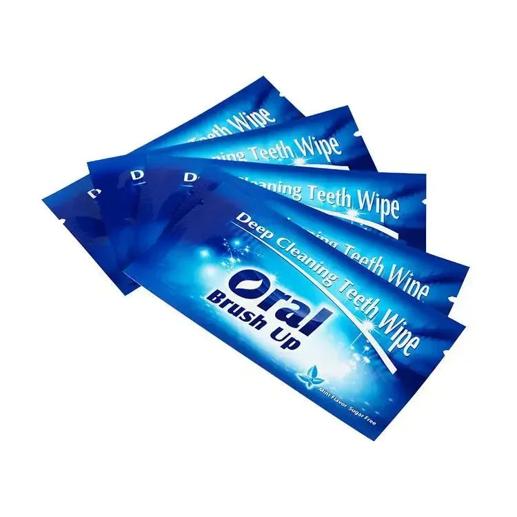 100pcs Teeth Whitening Finger Wipes | Dental Deep Clean