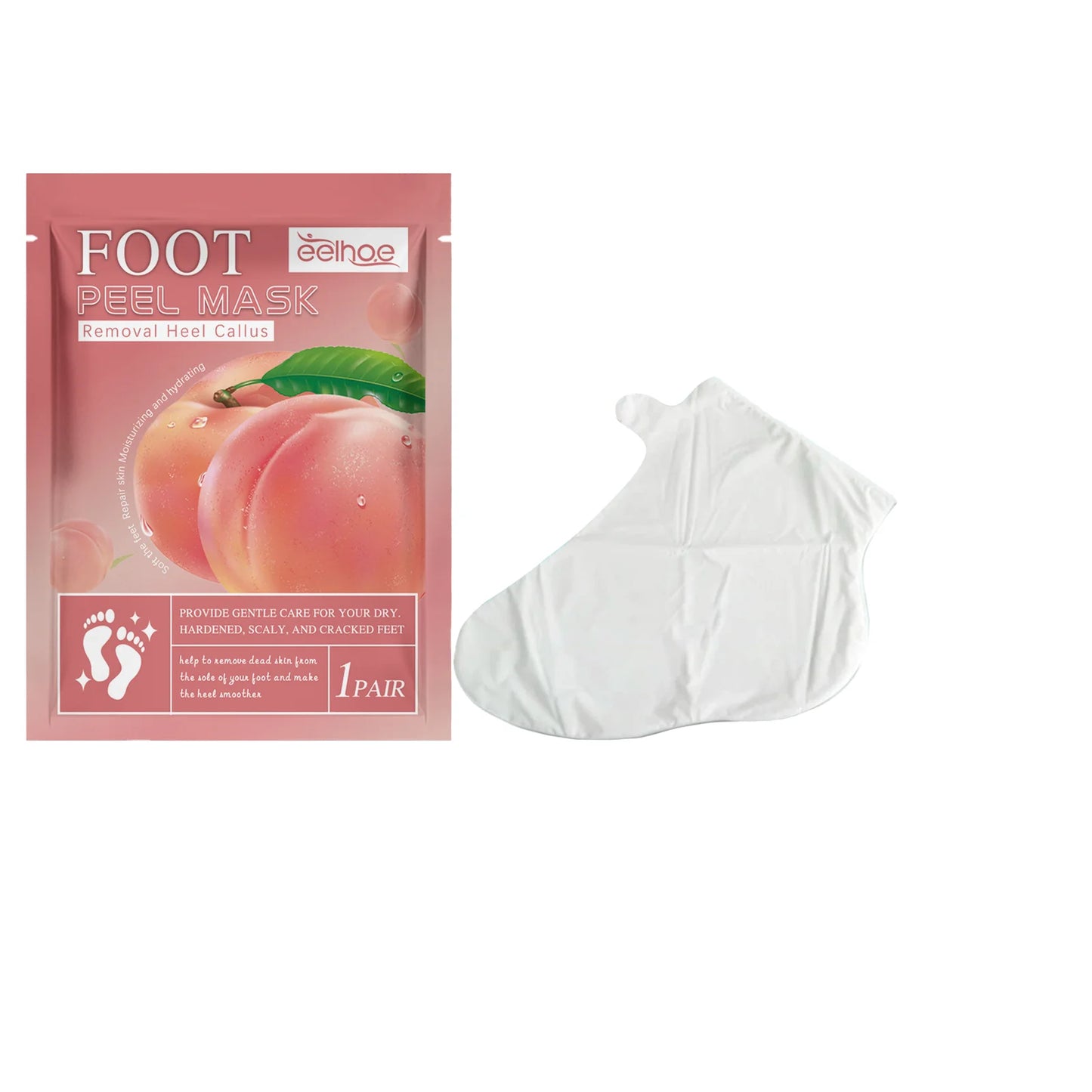 Peach Exfoliating Foot Mask Booties | Dead Skin Removal Socks
