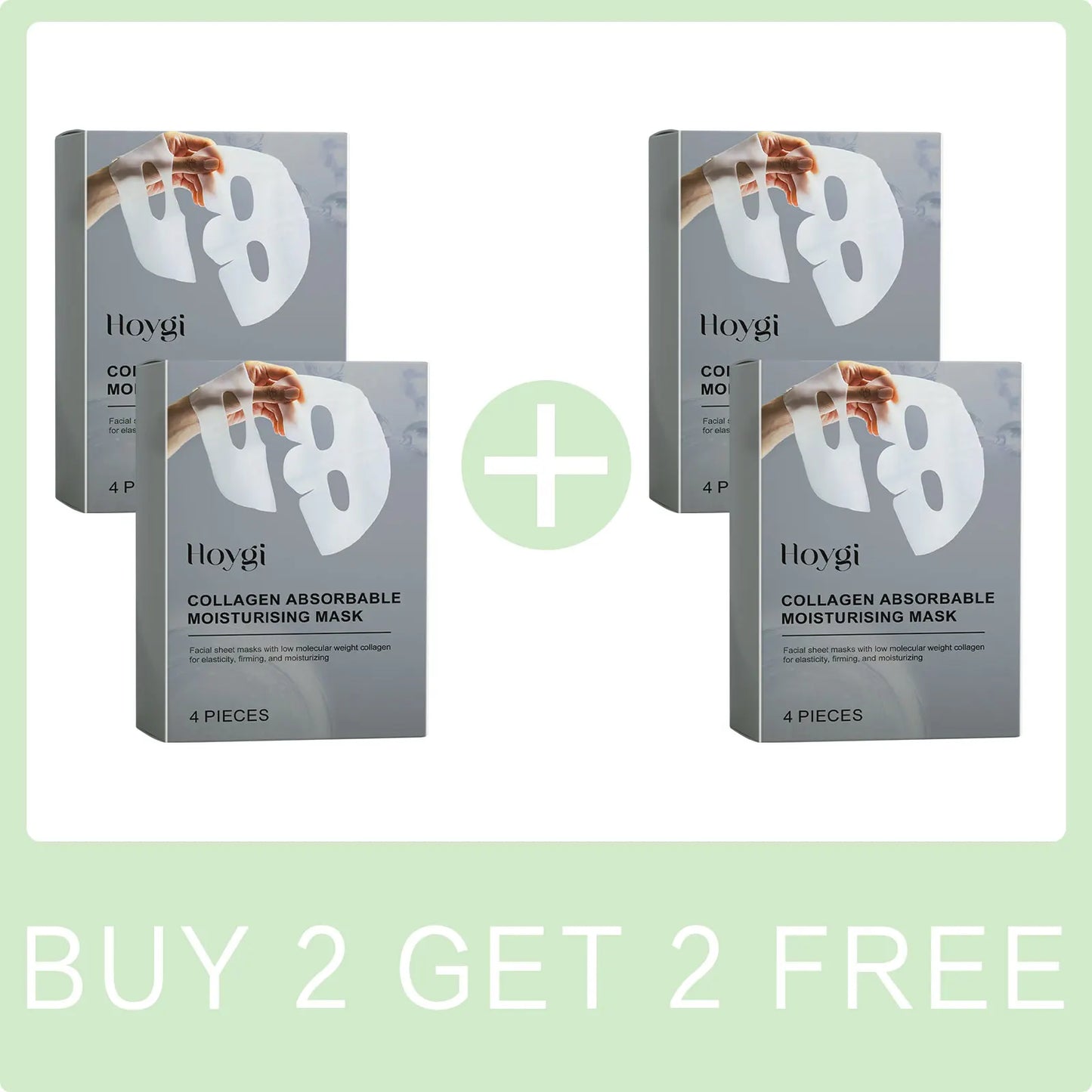 Collagen Face Mask Hydrating Shrinking Pores Fade Fine Lines Moisturizing Refreshing Hyaluronic Acid Sheet Mask Korean Skin Care Peaceful Pleasures Health and Wellness Buy 2 Get 2 Free 1