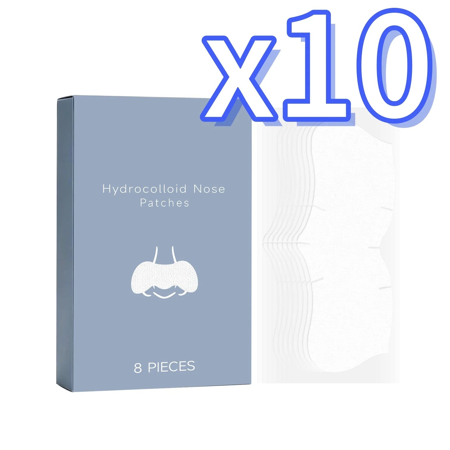 Nicotinamide Nose Patches Clean Excess Oil Unclog Pores Remove Blackheads Smooth Rough Skin Hyaluronic Acid Pore Cleansing Patch Peaceful Pleasures Health and Wellness 8pcs Boxed X 10PCS