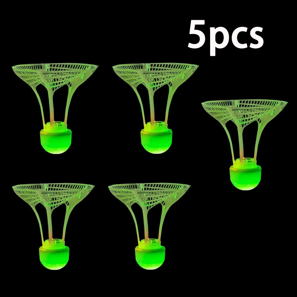 LED Glow Badminton Shuttlecocks – Light-Up Night Birdies 1/2/5 Pk