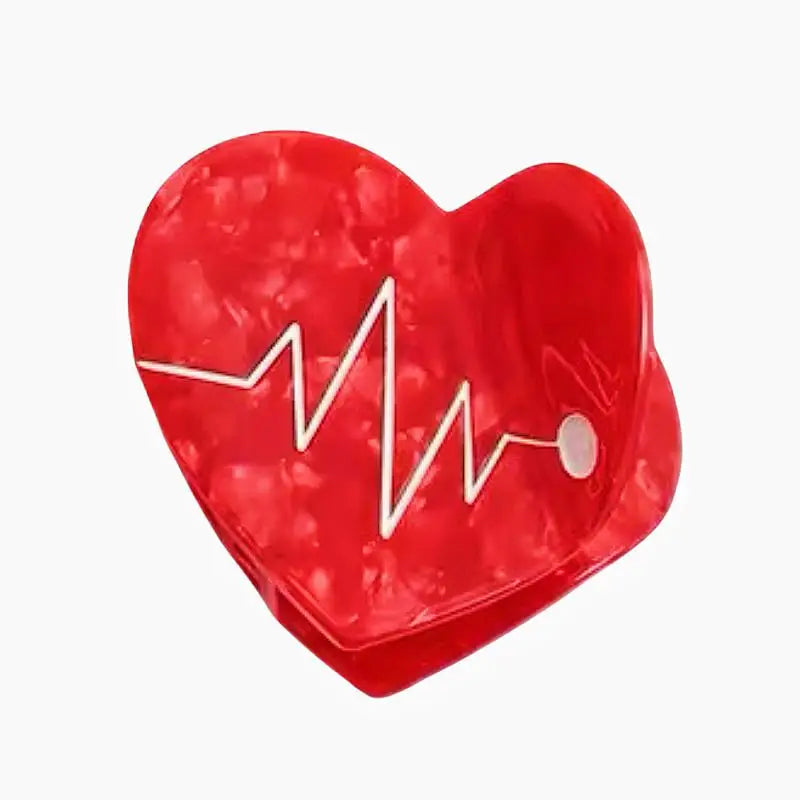 Pill Heart Hair Claw Clip – Non-Slip Strong Hold for Women