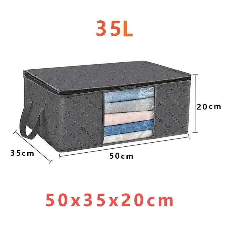 6-Pack Oversized Foldable Storage Bags | Zipper & Clear Window