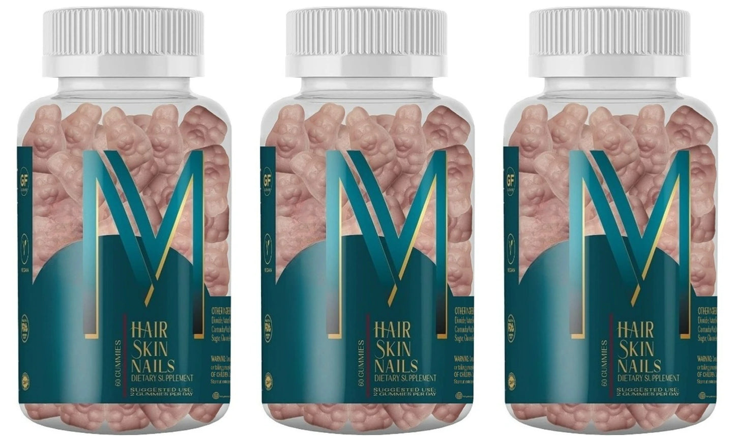 Hair Skin & Nail Biotin Gummy Vitamins – 60 Count Daily
