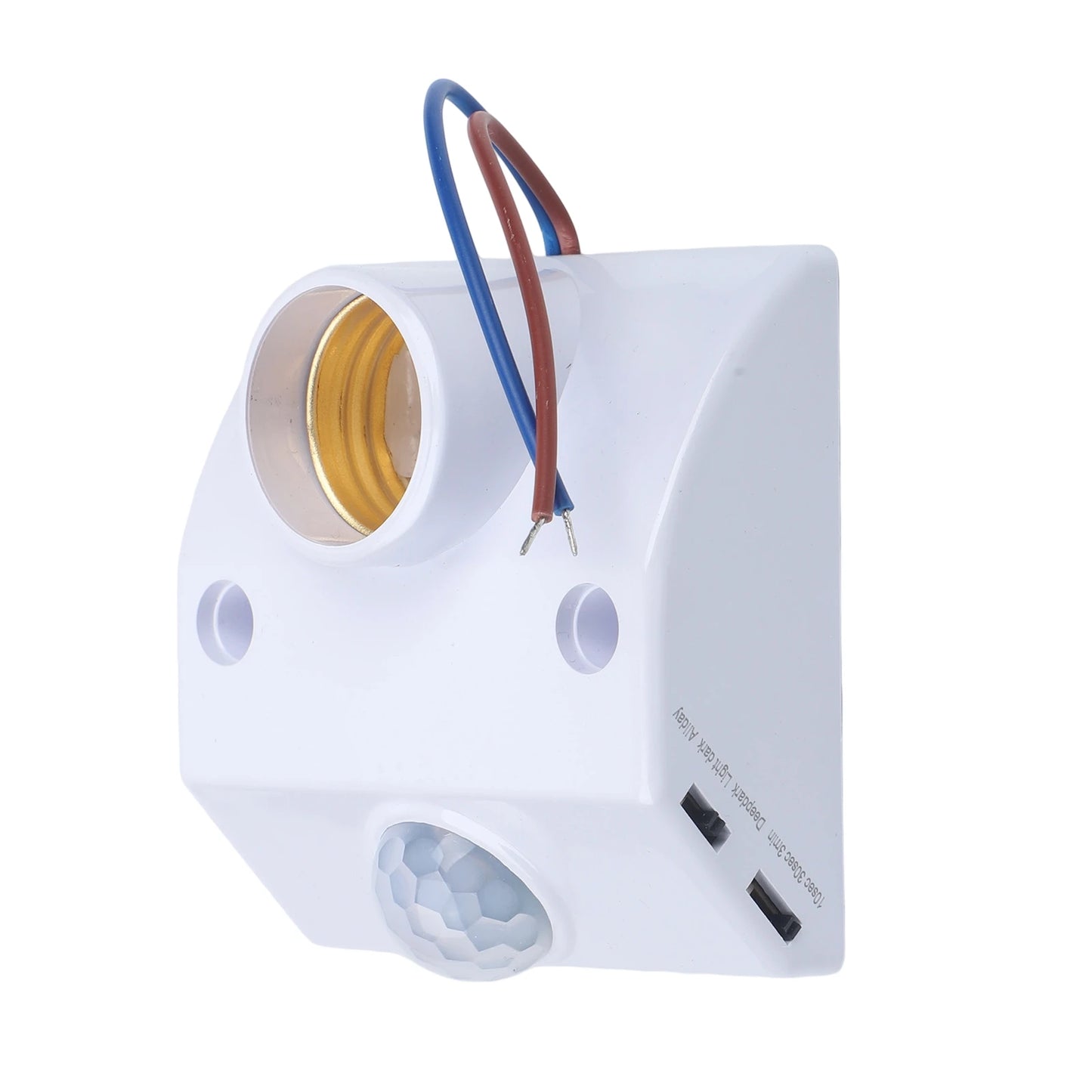 1X Human Body Induction Plastic Lamp Holder E27 Bulbs AC110-240V LED