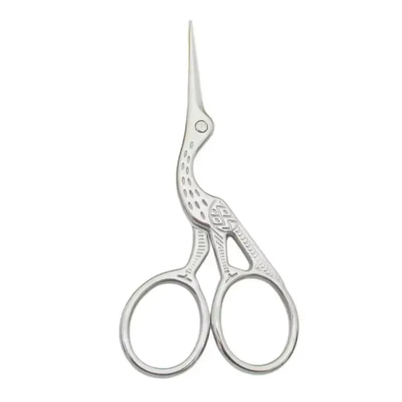 Rainbow Stork Embroidery Scissors – Sharp Stainless Steel Shears Embroidery Scissors Peaceful Pleasures Health and Wellness Silver