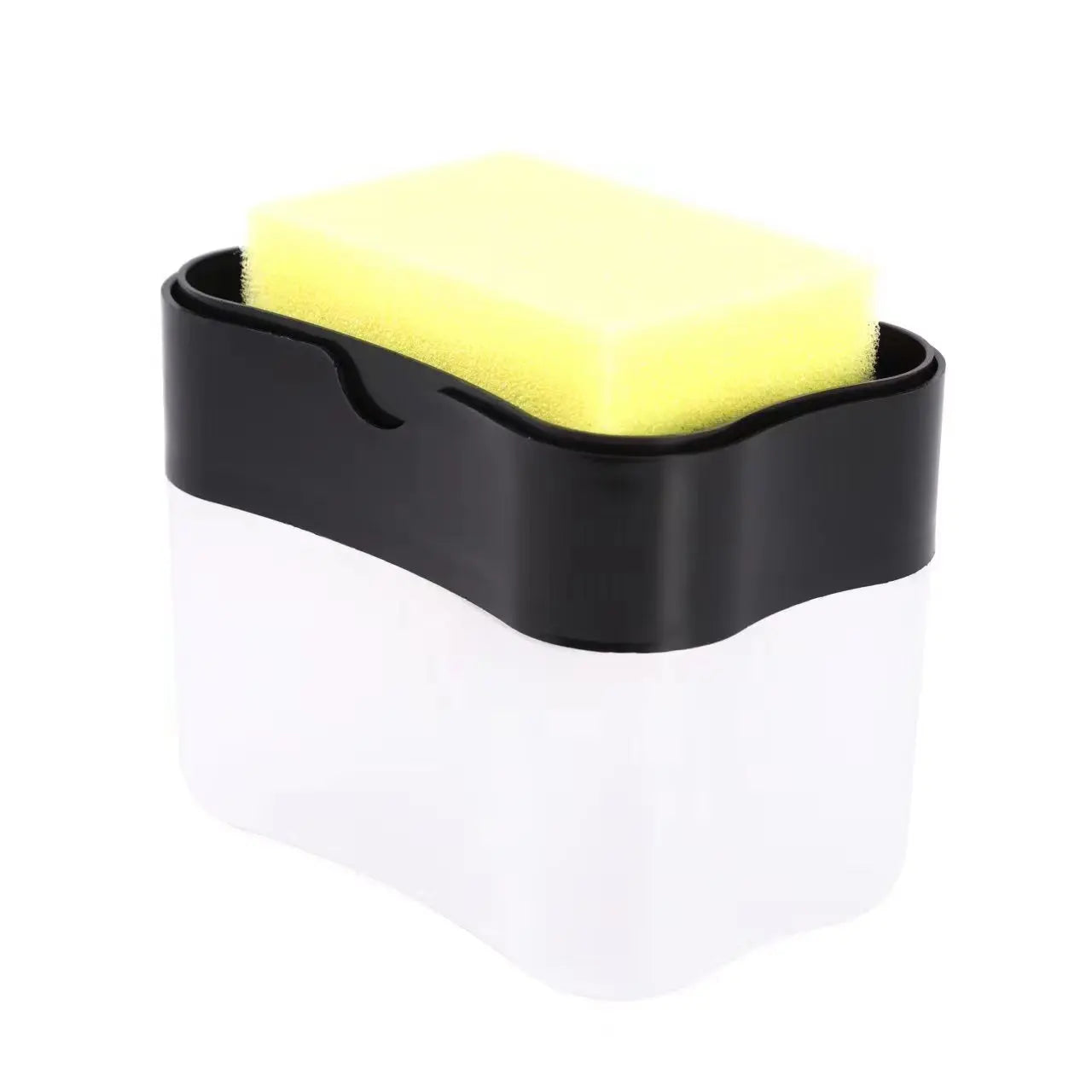 Kitchen Style Automatic Liquid Dispenser Dishwashing Brush Pot Tool Soap Dispenser with Press Cleaning Pot Brush Peaceful Pleasures Health and Wellness 1