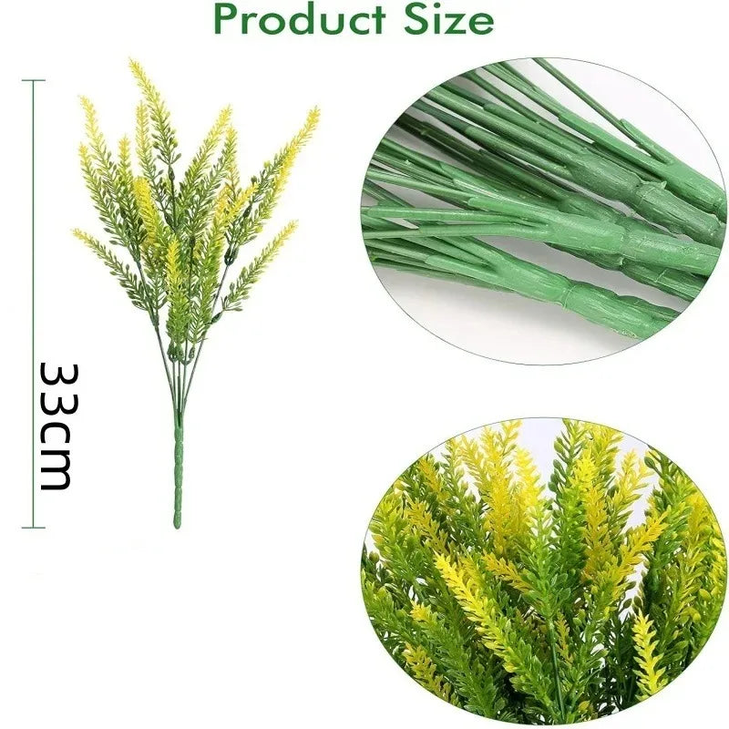 38cm Artificial Lavender Bunch – Silk Fake Flowers for Home & Wedding