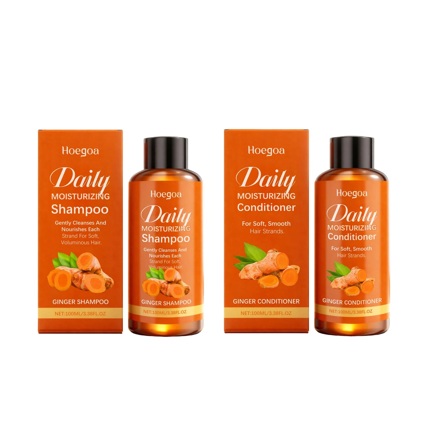 Ginger Shampoo Thicken Volumizing Shampoo Repair Damaged Hair Conditioner Anti Hair Loss Hair Regrowth Cleansing Scalp Hair Care Peaceful Pleasures Health and Wellness 2PCS combo set