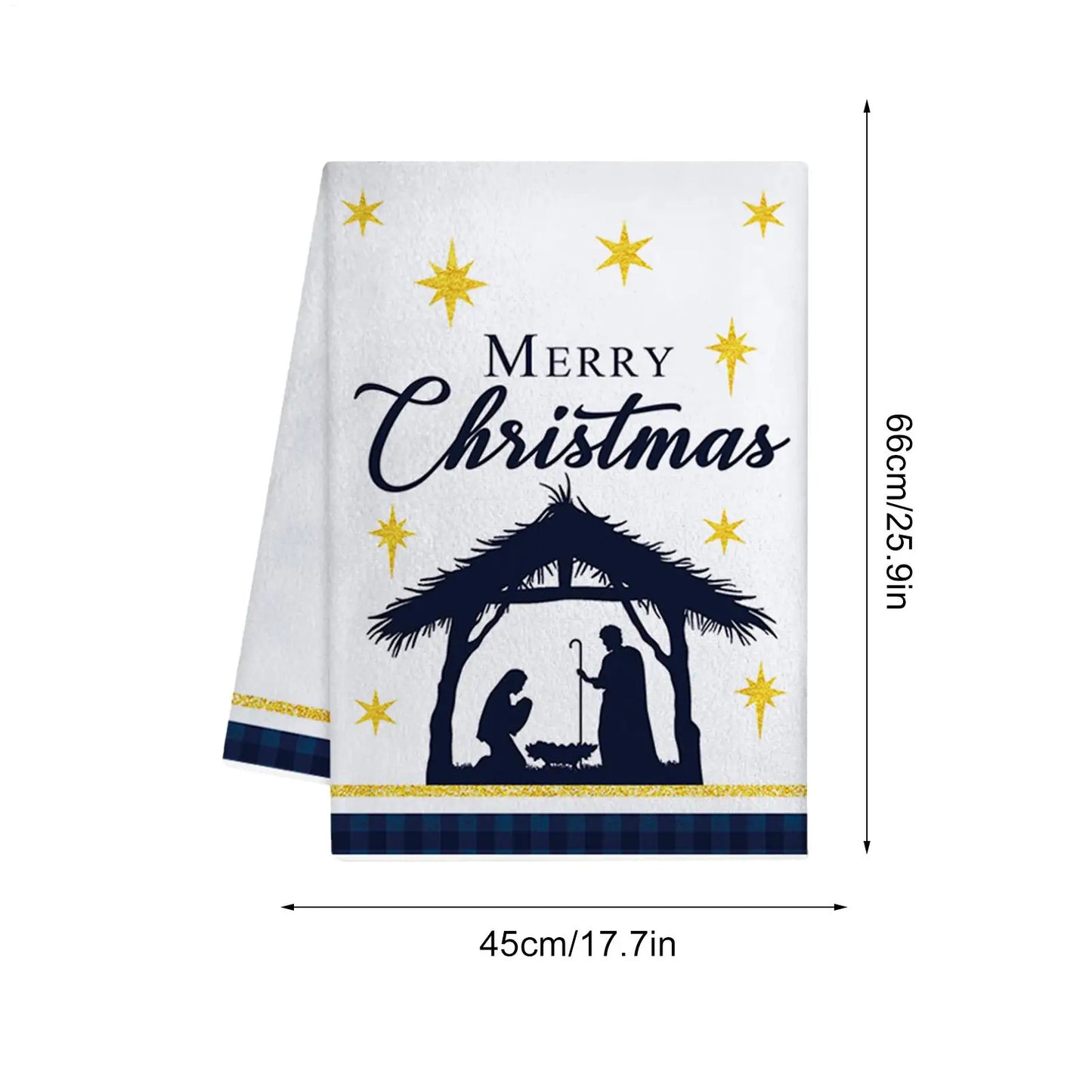 Holiday Towels Nativity Festive Cloth Dry Hand Conveniently Towel For Home Family Festival Daily Decoration Holiday Women Men Peaceful Pleasures Health and Wellness