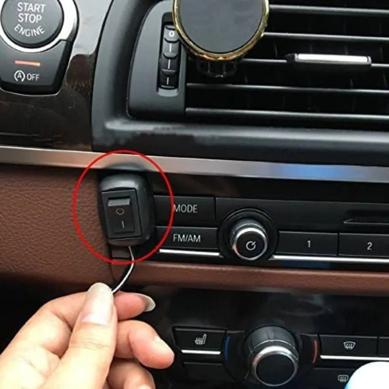 Universal Car Toggle Switch DC 12V – Paste Type Mini Button with 60cm Cable