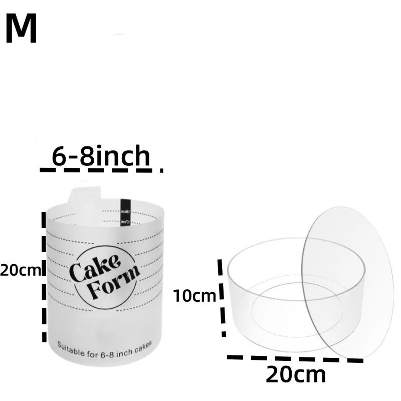 Round Adjustable Cake Ring Mold Retractable Fondant Tools Mousse Cake Ring Acrylic Circle Baking Ring DIY Mousse Cake Form Peaceful Pleasures Health and Wellness M