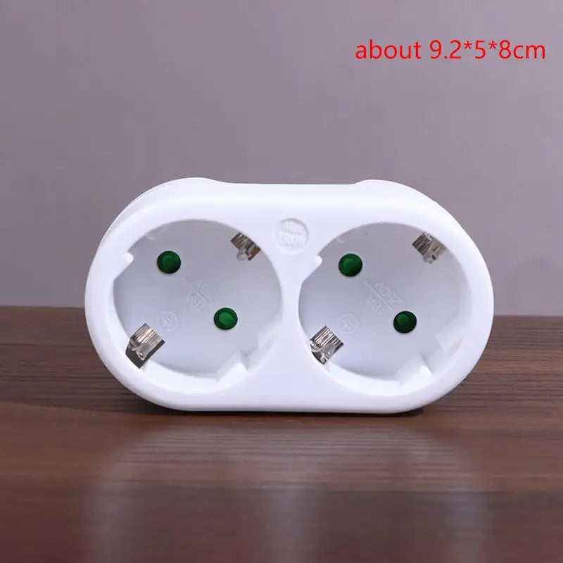 16A Plug Adapter Travel Charging German Standard Power Converter For Portugal Turkey 1 To 3 Plug EU Socket Adapter With Switch Peaceful Pleasures Health and Wellness 1pc A9