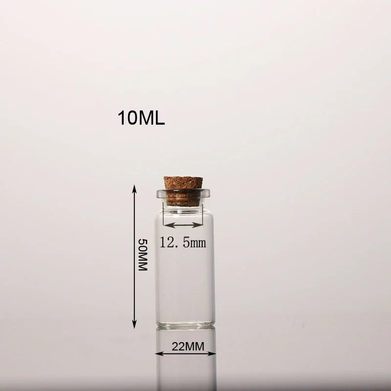 10-Pack Mini Glass Bottles with Cork Stoppers | Spell Jars & Vials