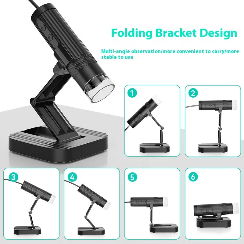 Digital Microscope Usb Connection Hair Beauty Industry Electronic Magnifying Glass 1000X Magnifying Glass Peaceful Pleasures Health and Wellness