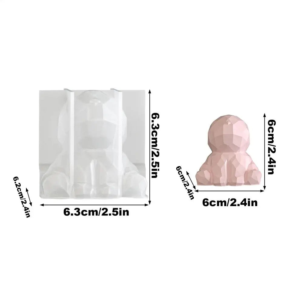 3D Easter Bunny Silicone Mold | Resin, Candle & Soap Crafts Silicone Craft Mold Peaceful Pleasures Health and Wellness 04 China Mainland