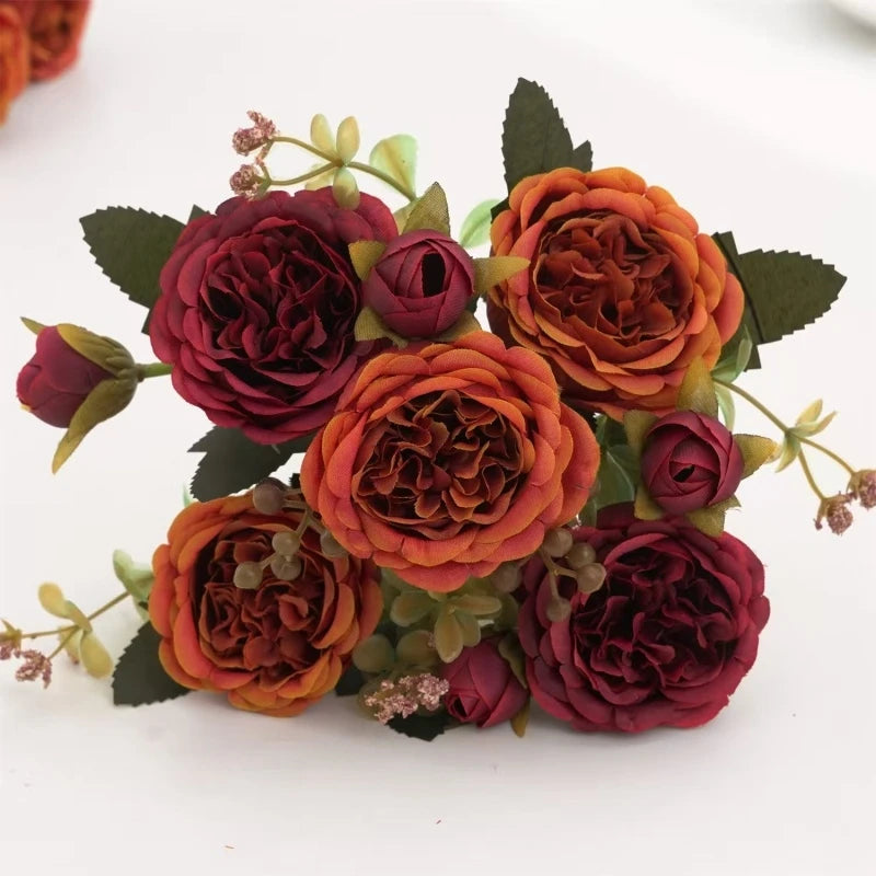 Artificial Silk Peony Flowers | Wedding & Home Decor Bouquet