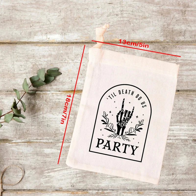 Gothic Skull Bachelorette Hangover Recovery Gift Bags – 5 Pack