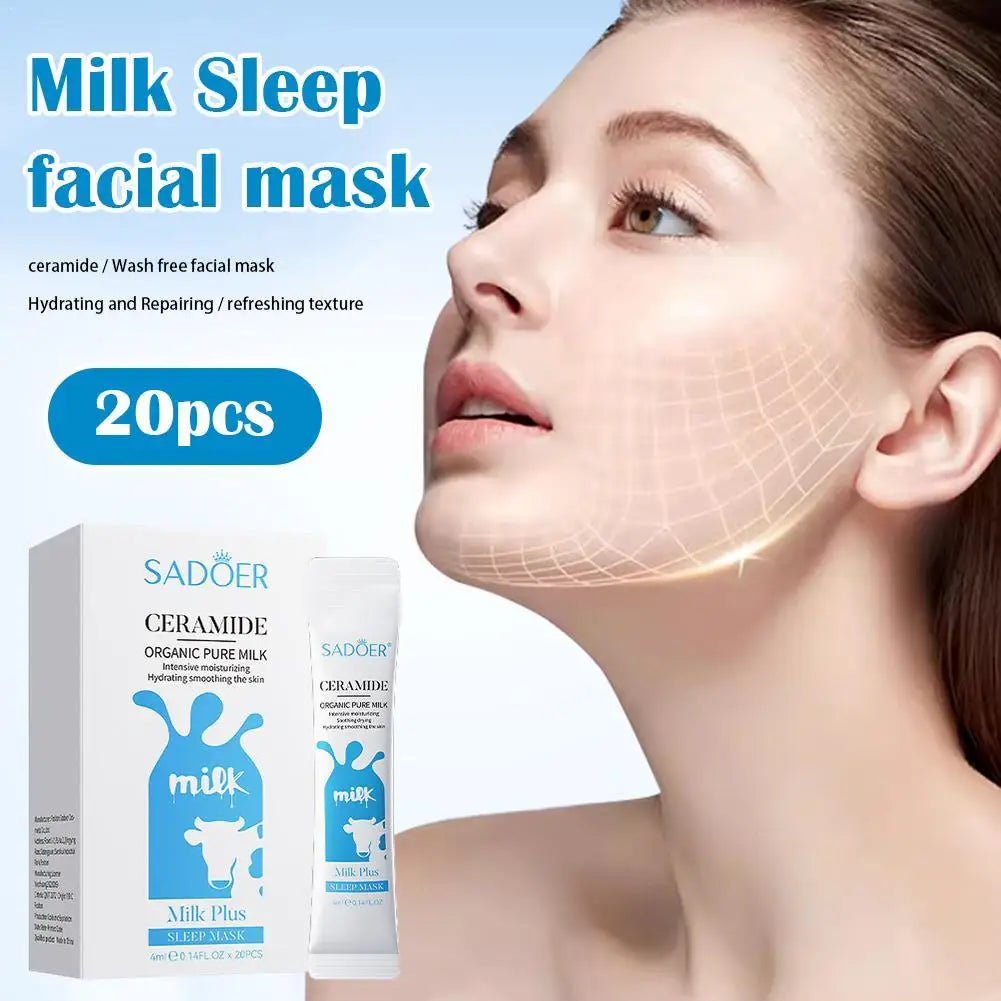 Ceramide Milk Sleep Mask – Overnight Hydration, Barrier Repair & Plumping Facial Treatment Peaceful Pleasures Health and Wellness