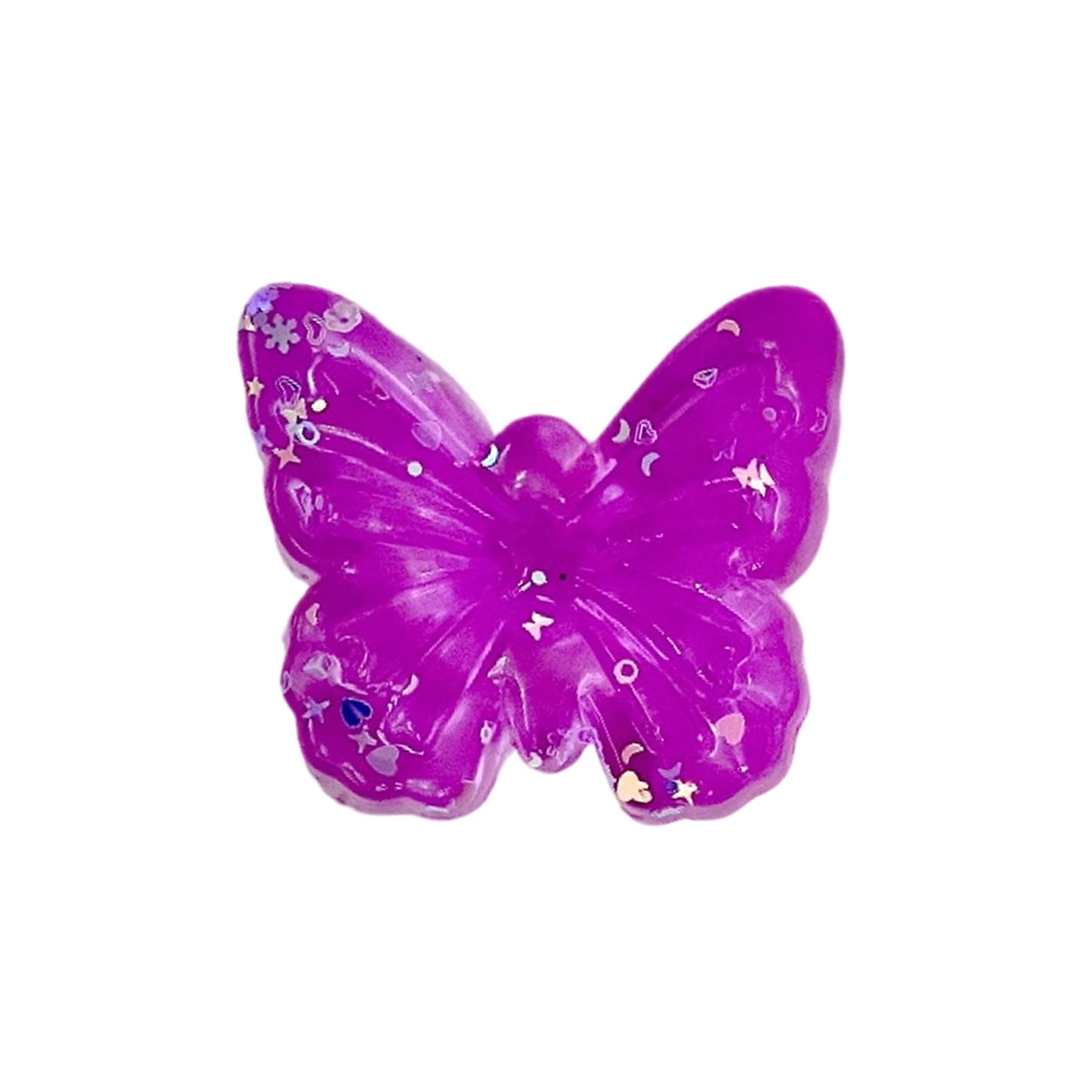 Maltose Squishy Toy Cute Mochi Anti Stress Fidget Toy Simulated Butterfly Shape Transparent Ball Quick-rebound Decompression Toy Peaceful Pleasures Health and Wellness Purple One Size