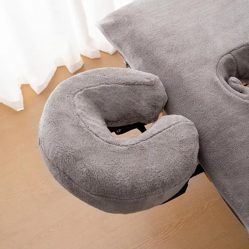 U-Shaped Microfiber Face Cradle Cover | Massage Headrest Pillow