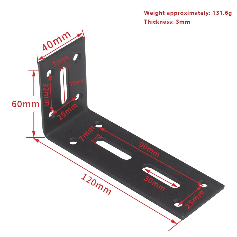 90° L Corner Bracket – Iron Joint Fastener for Furniture & Cabinets