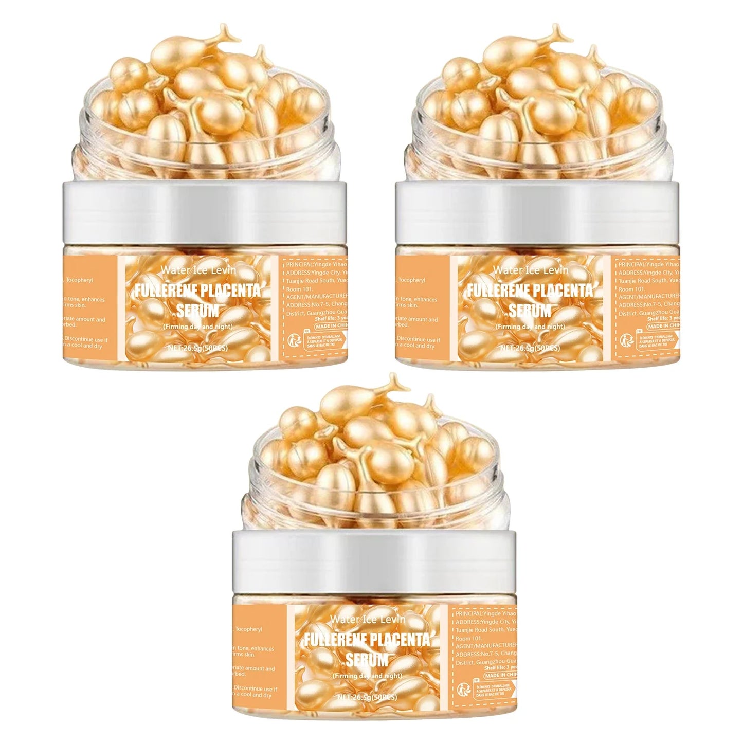 50 Collagen Fullerene Essence Capsules | Firming Face Serum