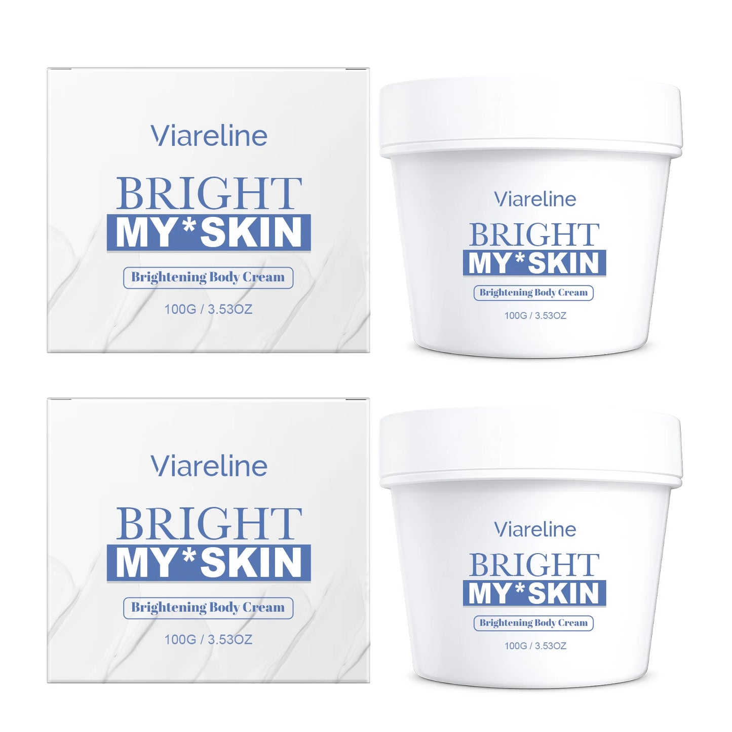 Brightening Body Cream Soothing Skin Improve Dullness Reduce Dark Spot Non-greasy Long-Lasting Moisturizing & Firming Body Lotio Peaceful Pleasures Health and Wellness 2 x 100g Boxed