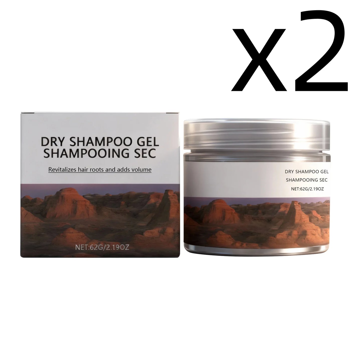 Coconut Oil Dry Shampoo Gel – Volume & No-Rinse Refresh 62g
