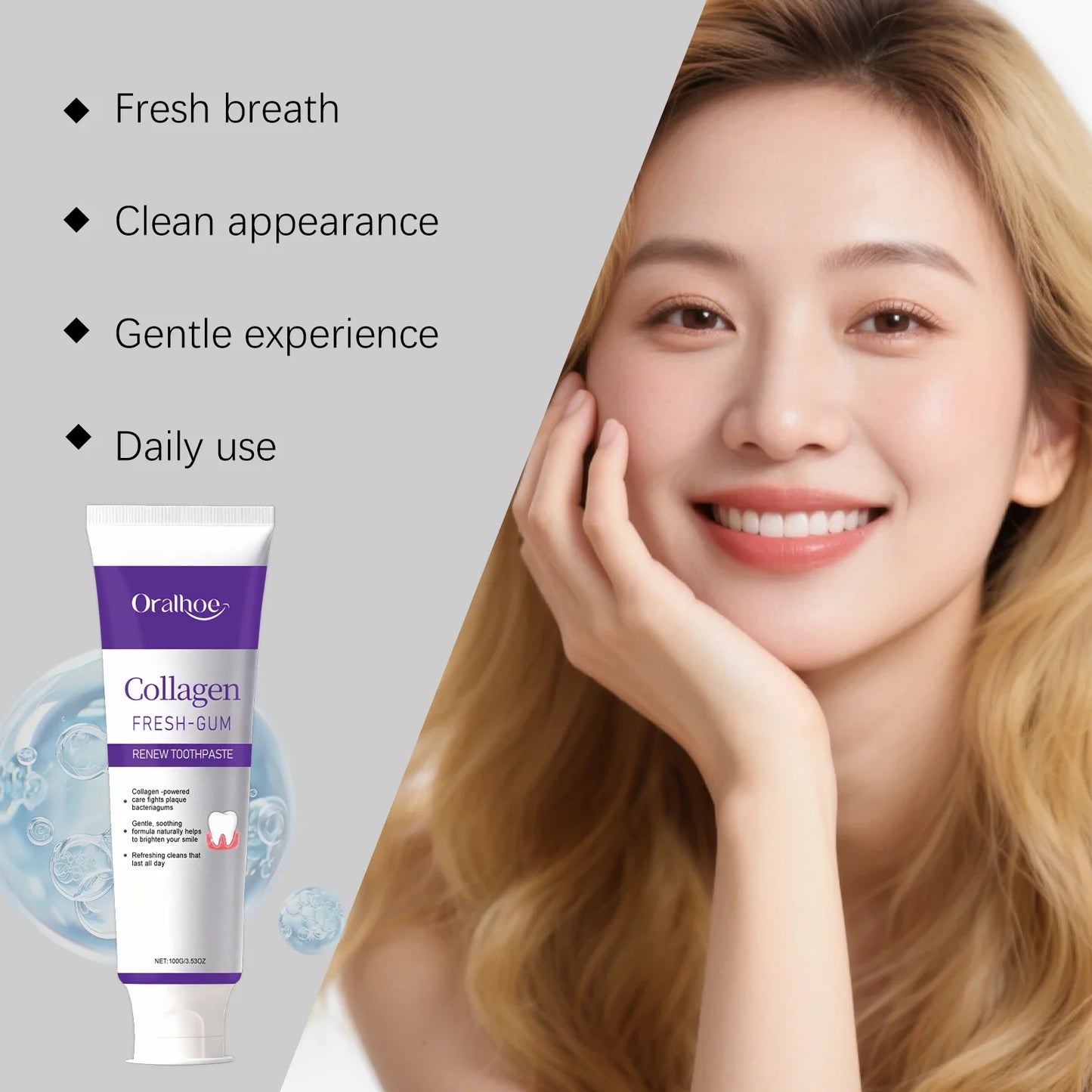 Oralhoe Purple Toothpaste – Whitening & Enamel Care 100g