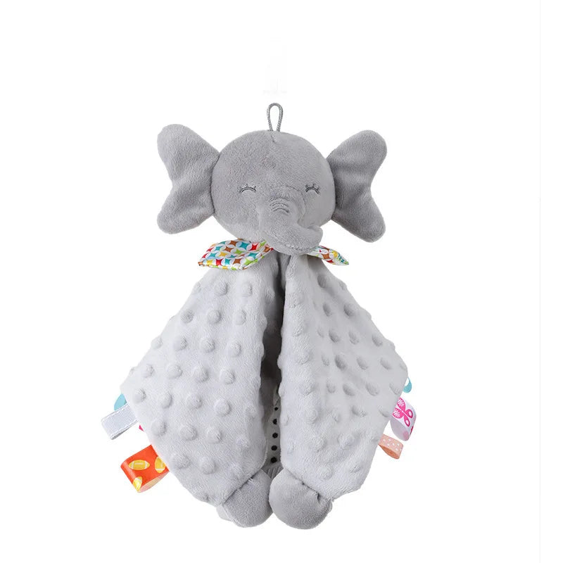 Elephant Baby Comforter Blanket Soft Appease Towel Baby Rattle Animals Toys Soothe Reassure Sleeping Towel Lathe HangingToddler Peaceful Pleasures Health and Wellness Elephant