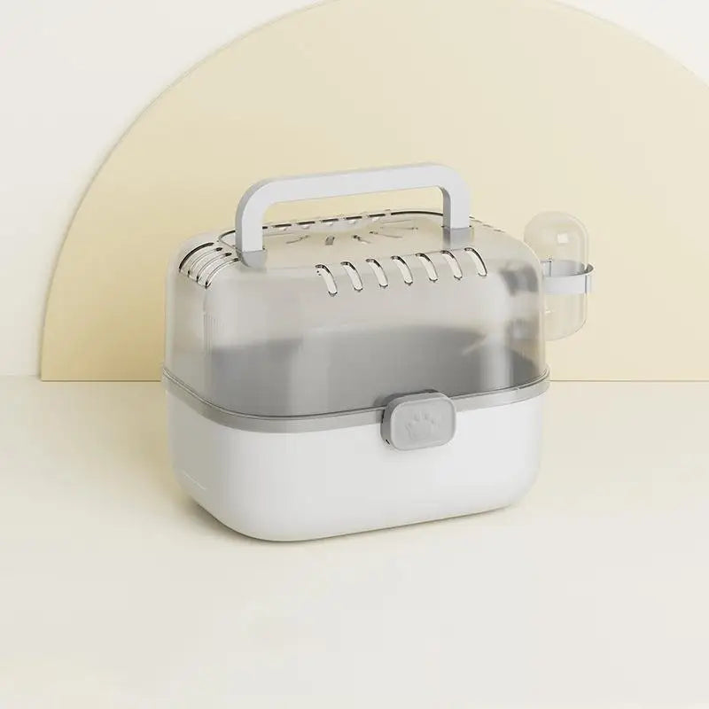 Portable Hamster Travel Cage with Handle & Water Bottle